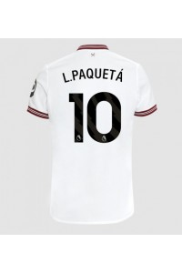 West Ham United Lucas Paqueta #10 Jalkapallovaatteet Vieraspaita 2023-24 Lyhythihainen